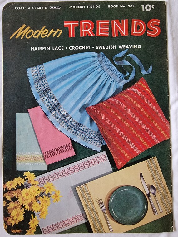 Plexus 雑誌 25冊セット アート ビンテージ Coats & Clark's Modern Trends Book No. 303 Vintage Crochet Hairpin