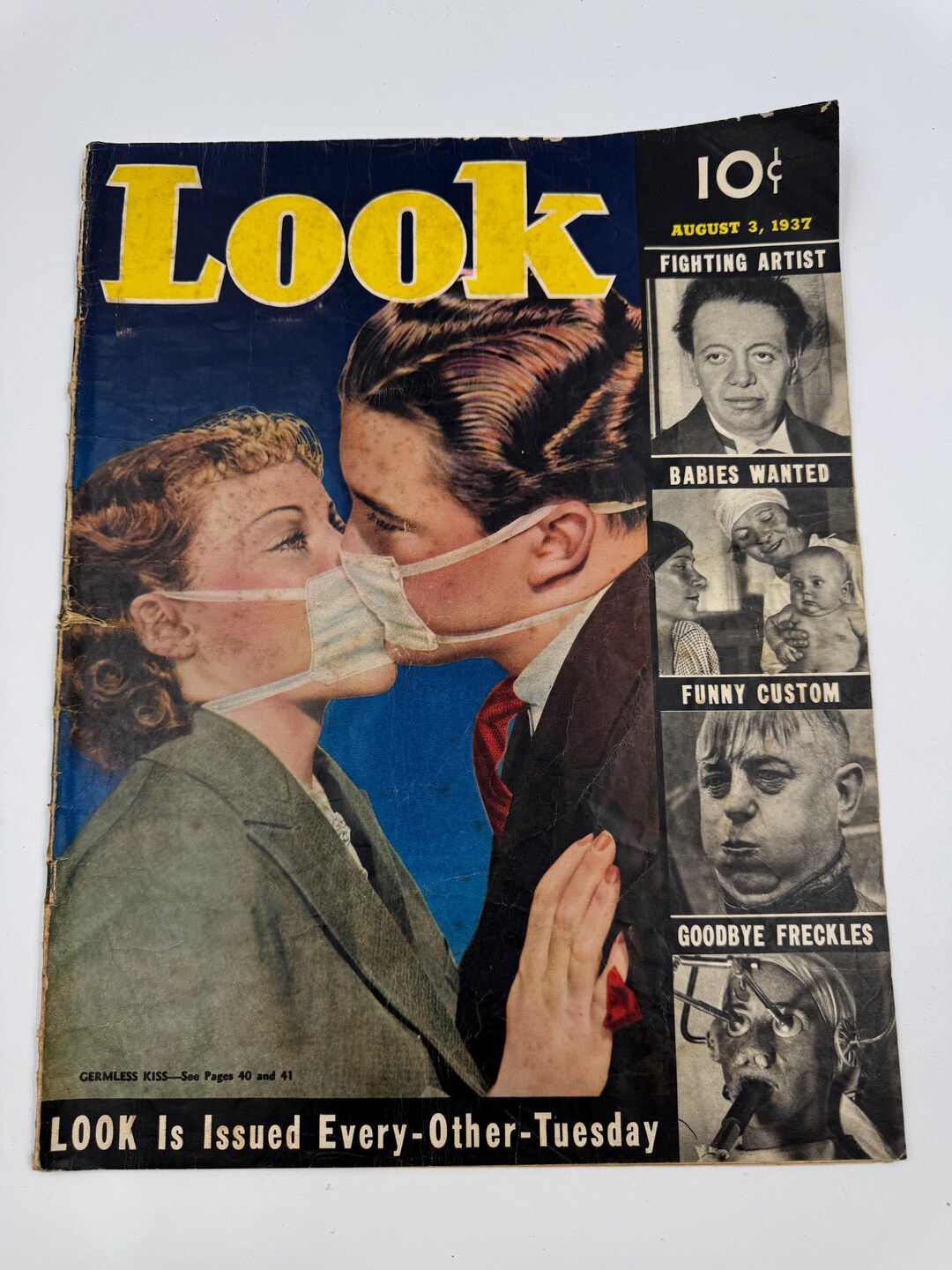 LOOK Magazine August 3, 1937 Vintage Germless Kiss Cover Gary Cooper ...