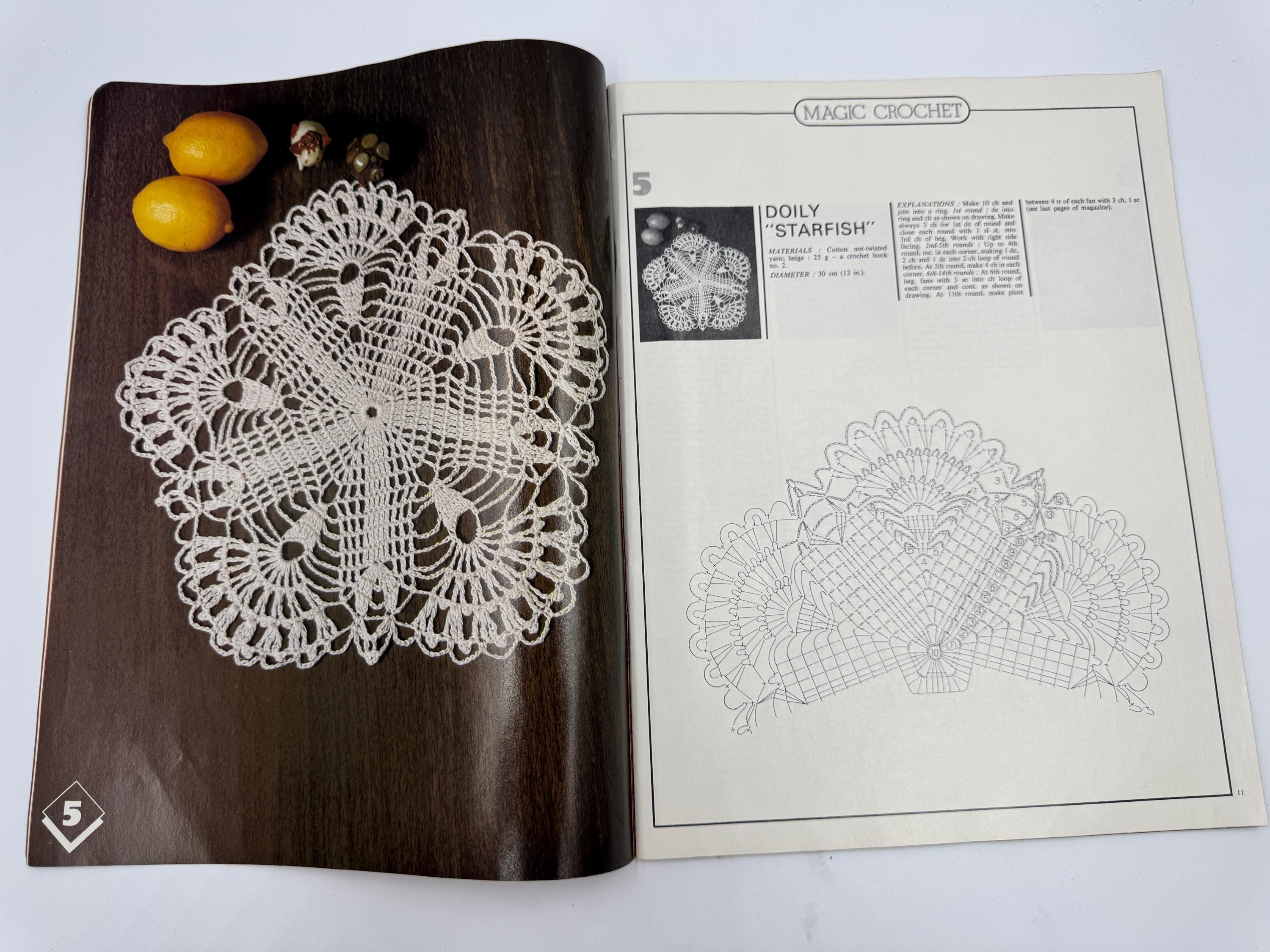 Magic Crochet Magazine Number 12 Vintage Tricot Selection Doily ...