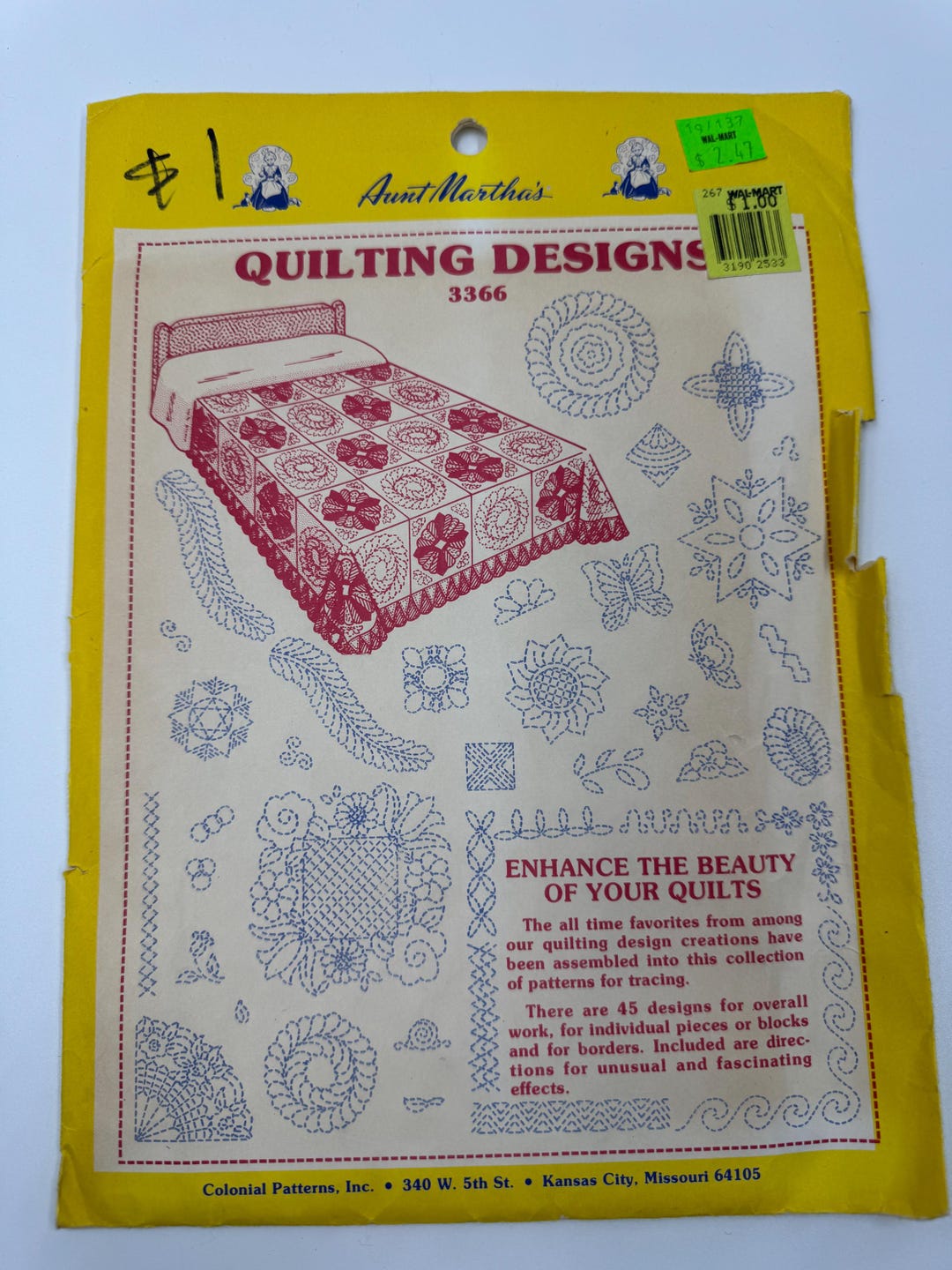 Aunt Martha's Quilting Designs 3366 Vintage Quilt Pattern Tracing ...