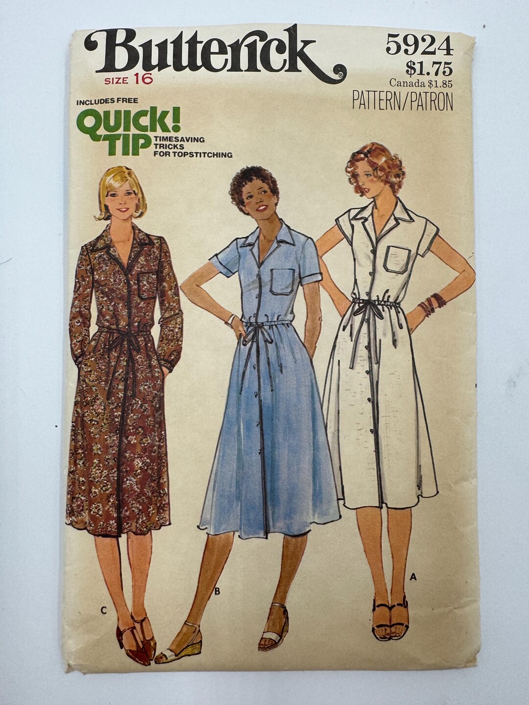 Butterick 5924 Misses Dress Pattern Size 16 - Etsy