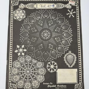Vintage gehaakt kleedje patronenboek vol 42 Elizabeth Hiddleson 1980 kanten kleedjes