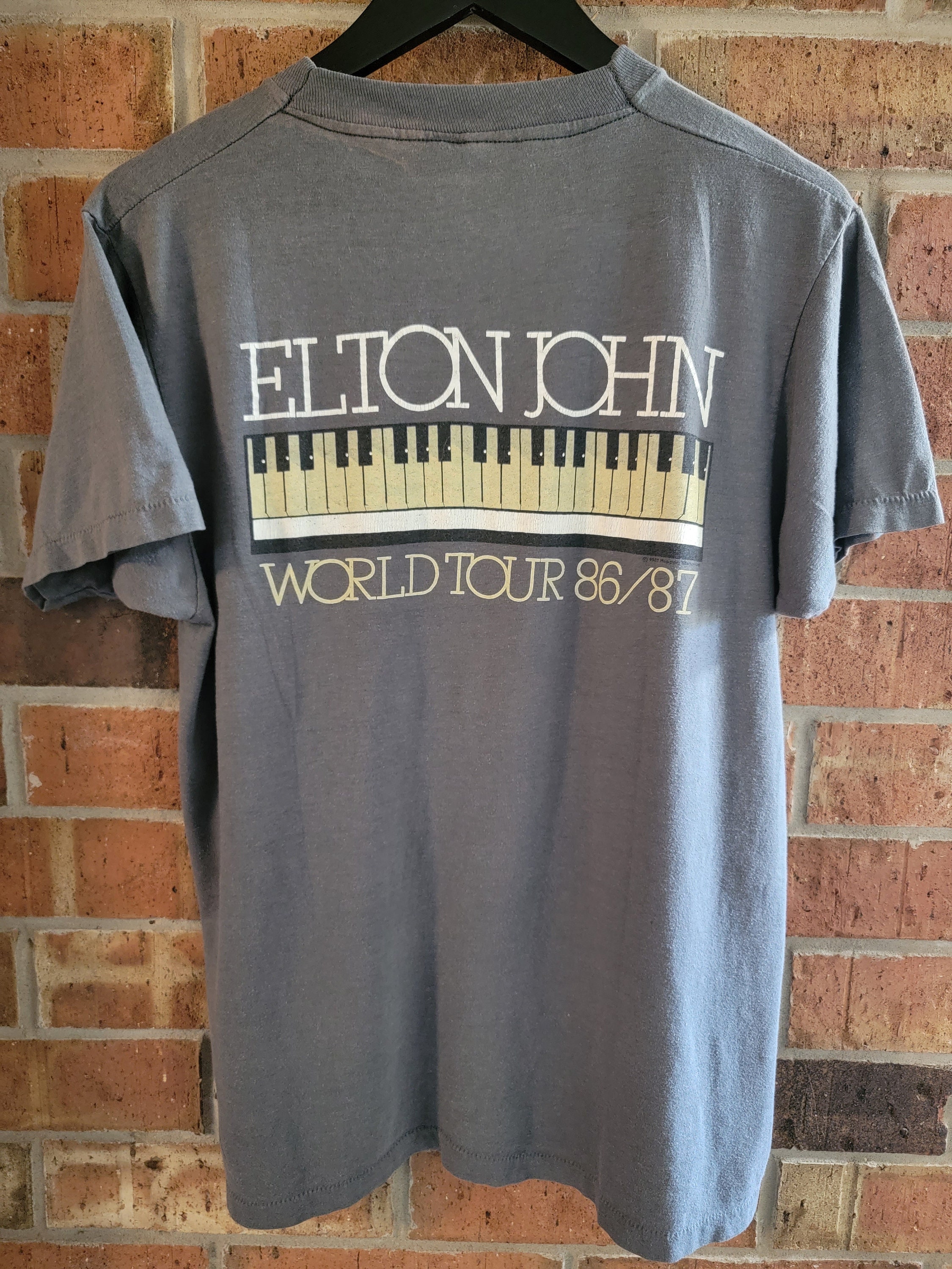 1986-87 エルトン・ジョン ワールドツアー Tシャツ *レア* - Etsy 日本