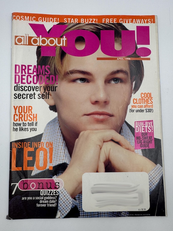 Leonardo Dicaprio 'all About You' Magazine - April 1998, 90s Teen
