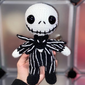 Crochet Cuddly Pumpkin King Plush, Jack Skellington Inspired Crochet Plushie, Halloween Amigurumi, Christmas Gift Ideas, MADE TO ORDER