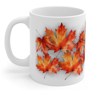 FALL MAPLE LEAVES Ceramic Mug 11oz (Ri-63)