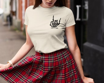Creep It Real Skeleton Hand Camiseta de algodón pesado unisex