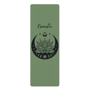 Namaste Moon Flower Rubber Yoga Pilates Workout Exercise Stretch Mat
