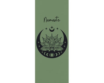 Namaste Moon Flower Rubber Yoga Pilates Workout Exercise Stretch Mat