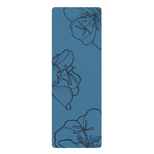 Estera de goma floral del ejercicio del entrenamiento de Pilates de la yoga del verde azulado caprichoso para niños