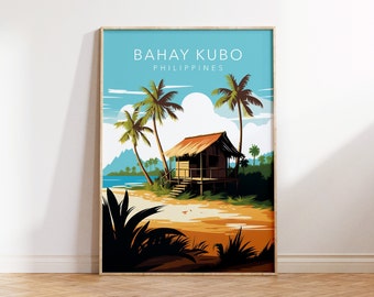 BAHAY KUBO |  Filipino Art | Philippines Art | Philippines Wall Art l Philippines l Home Decor l Philippines Art Wall l Wall Hanging