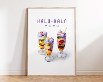 HALO HALO | Filipino Dessert | Philippines Dessert | Philippines Art | Filipino Art