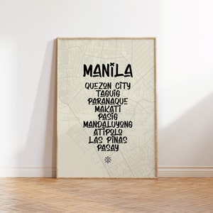 APPLE - Manila | Poster |  Philippinen Wandkunst |  Geschenk |  Philippinische Wanddekoration | Fillipina Wanddeko
