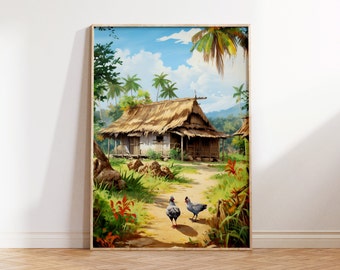 THE FARM | Filipino Art | Philippines Art | Philippines Wall Art l Philippines Art Wall l Home Decor l Philippines l Bahay Kubo