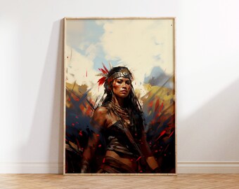 MANDIRIGMA | Filipino Warrior | Filipina Warrior | Philippines | Filipino Art | Filipino Wall Art | Gift| Philippines Art Wall l Home Decor