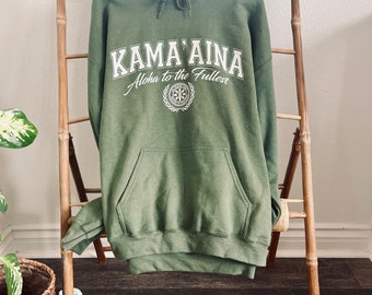 KAMA&#39;AINA | Aloha | Adult Hoodie | Hawaiian Sweater | Hawaiian Clothes | Hawaiian Hoodie | Gift