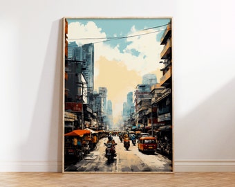 MANILA STREETS | Philippines | Filipino Art | Filipino Wall Art | Gift | Travel Print l Home Decor l Philippines Art Wall l