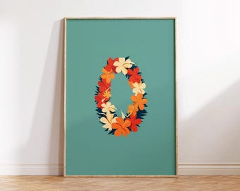 HAWAIIAN LEI 01 | Floral Print | Hawaiian Art Work | Colorful | Gift | Wall Decor