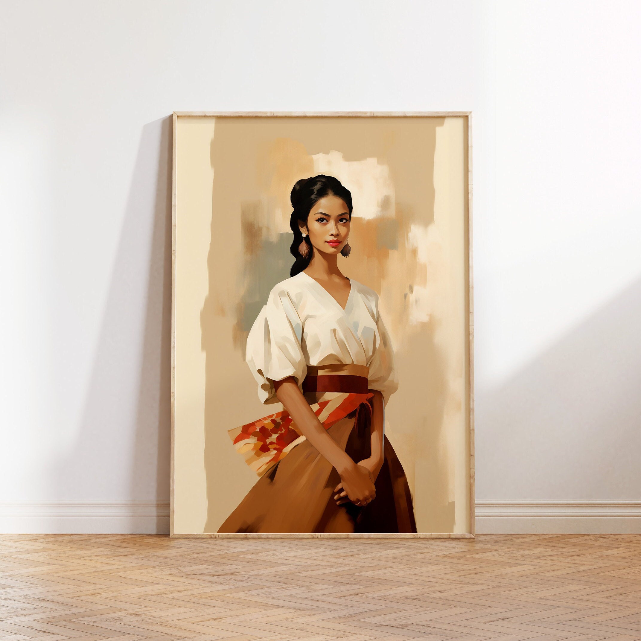 FILIPINA 02 | Traditional Filipino | Filipina | Philippines | Filipino Wall Art | Philippines Art | Gift |  Filipino Art l Home Decor