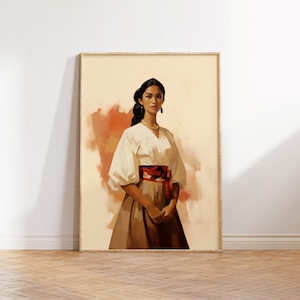 FILIPINA 03 | Traditional Filipino | Filipina Art | Philippines | Filipino Wall Art | Philippines Art | Gift  |  Filipino Art l Home Decor
