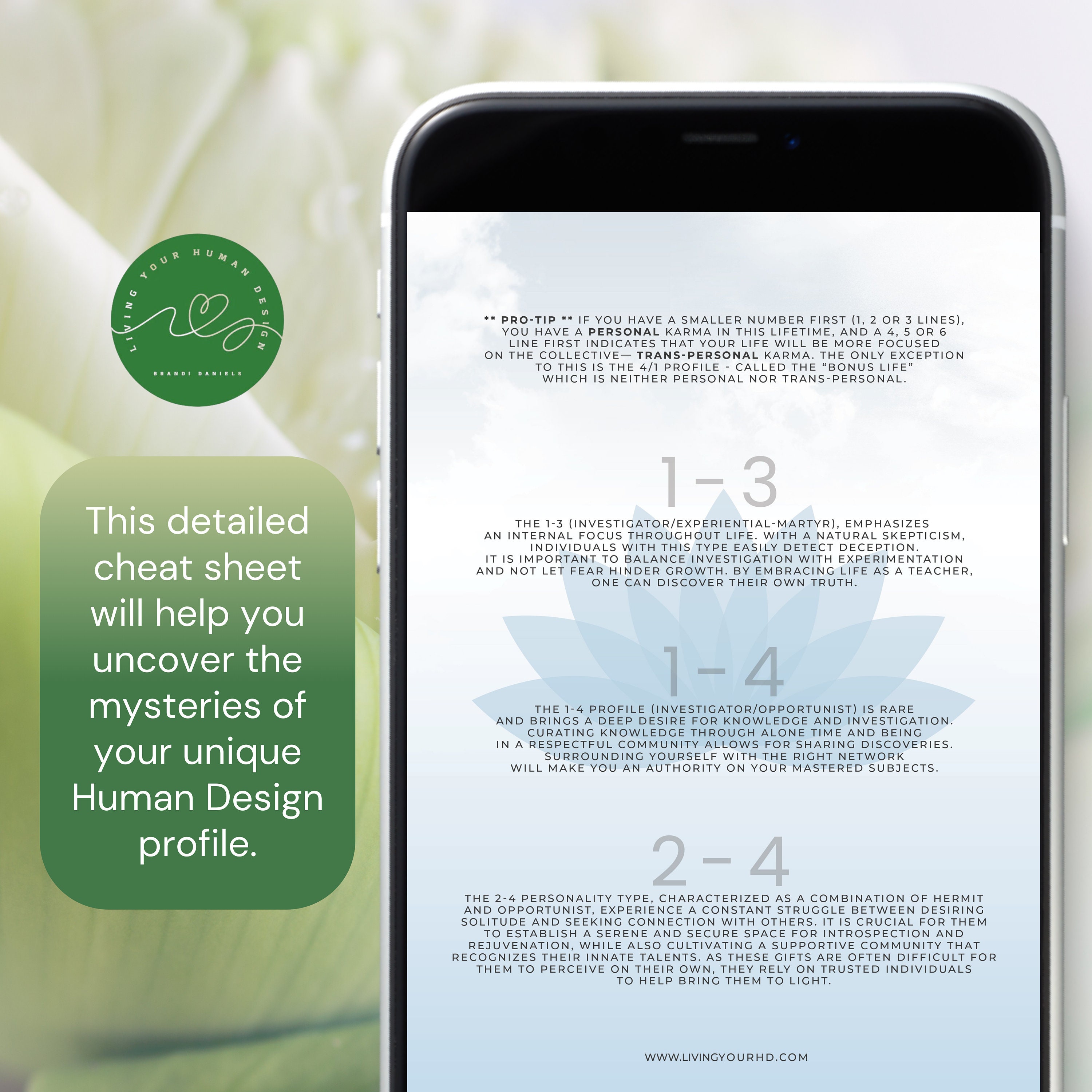 Cheat Guide to Knowing Your Human Design Profile (cheat Sheet ...