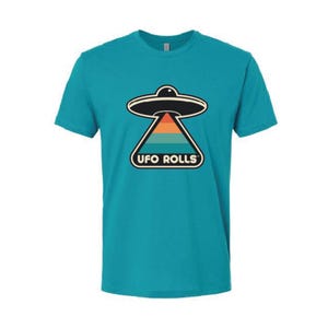 UFO Rolls Graphic T-Shirt – Light Up the Galaxy Alien Streetwear Tee (Unisex)
