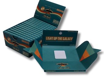 Kits de liar y armar de UFO Rolls - Caja de 15 paquetes de papel de liar [King Size Slim]