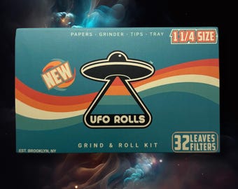 Kit de papel de liar con molinillo y bandeja, tamaño 1 1/4, 32 hojas