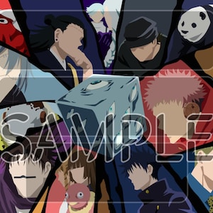 UNION ARENA Tapis de jeu Jujutsu Kaisen personnalisé 24 x 14