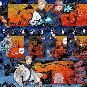 UNION ARENA Tapis de jeu Jujutsu Kaisen personnalisé 24 x 14