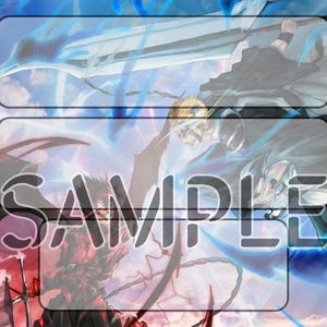 Tapis de jeu Union Arena personnalisé 24 x 14 noir Clover Vs Bleach