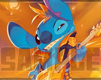 Lorcana Rockstar Stitch Into the Inklands Champion Playmat