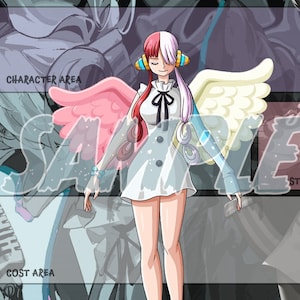One Piece OP Playmat Uta TCG CCG Playmat Tapis de carte personnalisé 24x14 pouces