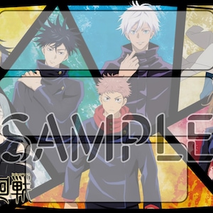 UNION ARENA Tapis de jeu Jujutsu Kaisen personnalisé 24 x 14