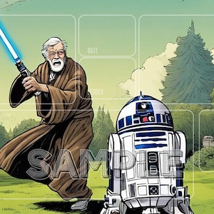 Tapis Get Off My Lawn Obi R2D2 Star Wars ILLIMITÉ.