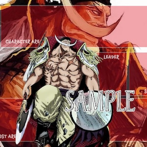 Tapis de jeu personnalisé ONE PIECE Barbe blanche Edward Newgate CCG Tapis de jeu Tcg 24 x 14 pouces
