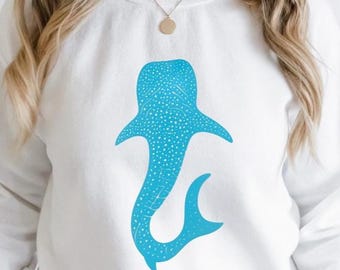Whale Shark, Intricate Ocean Creature Sublimation Design - Digital Download PNG