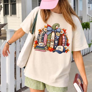 Chemise Comfort Colors® Faux Patchwork Automne Amoureux des Livres