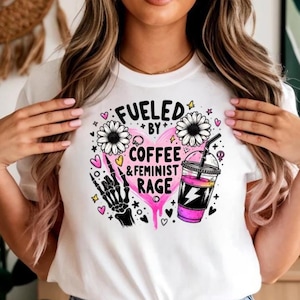 Gevoed door koffie en feministische woede, skeletfeminisme png, skeletfeministische png, skelet esthetische feministische png, sublimatiefeminisme png