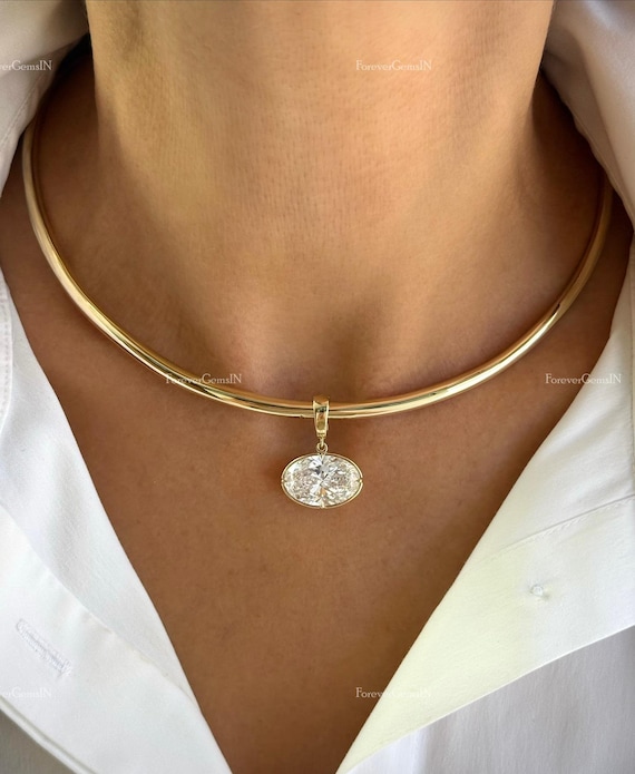 925 Sterling Silver Yellow Gold Plated Choker Collar Necklace Wire