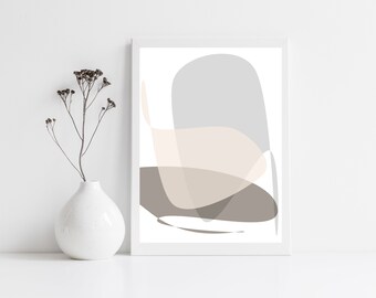Neutral Boho Modern Art Print