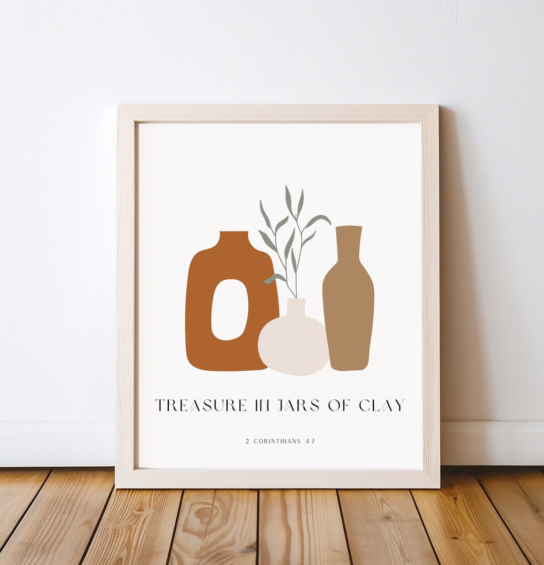 Treasure in Jars of Clay Bible Print Minimal Bible Print Etsy