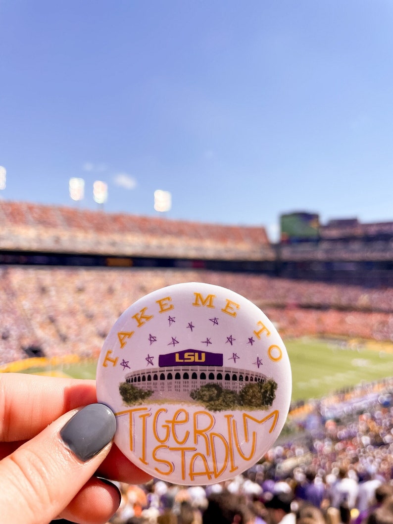 LSU Tiger Stadium Gameday Pin Etsy