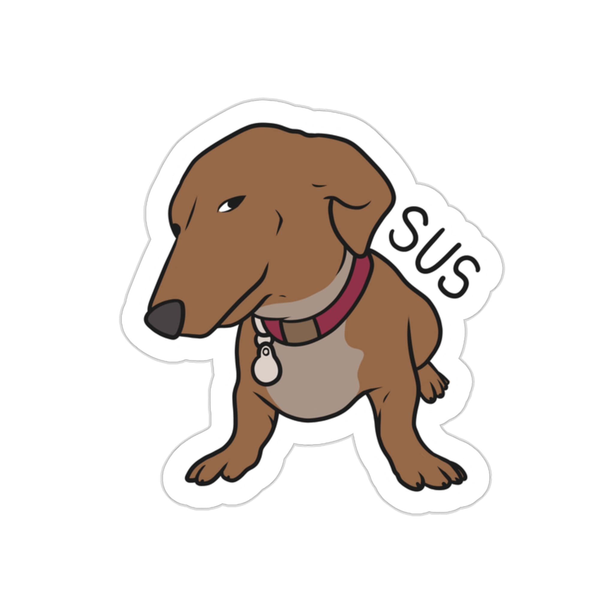 Sus dog Sticker for Sale by TheBigSadShop