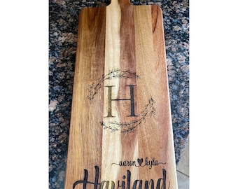 Monogram and Name Charcuterie Board