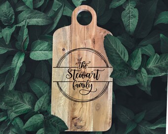 Personalized Family Circle on Charcuterie Board