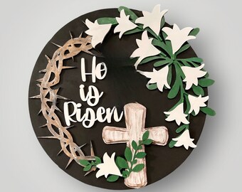 He is Risen Easter Sign