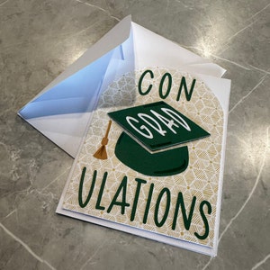 Congratulations Graduation Card - CUSTOMIZE COLORS (A6)