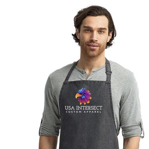 Personalized Kitchen Apron | Custom Chef and Cooking Apron | Work Apron for Women and Men | Printed Logo Apron | Apron For Workshop