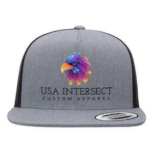 Custom Printed Yupoong Five-Panel Classic Trucker Cap | YP Classics 6006 | Personalized Logo Hat | Custom High-Profile Trucker Cap